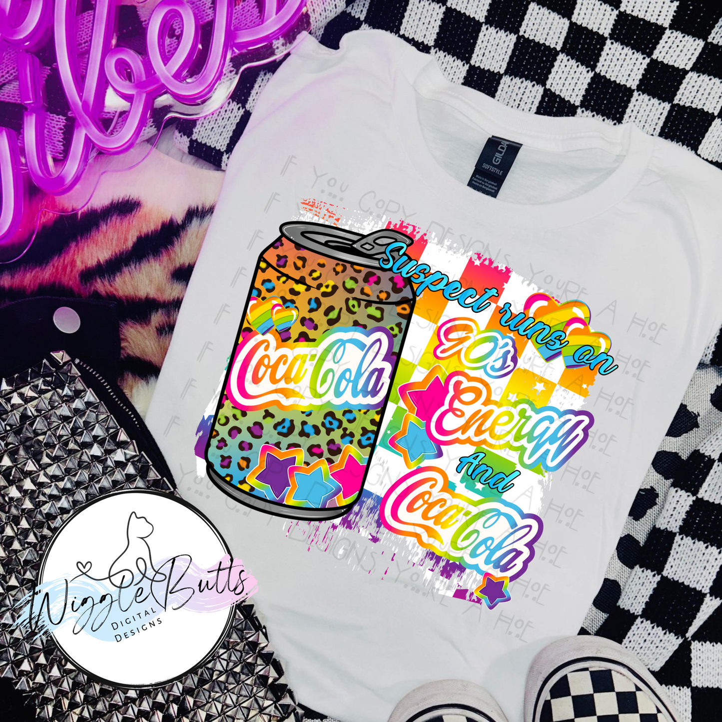 Boujee 90s Rainbow Style Soda Suspect PNG Design