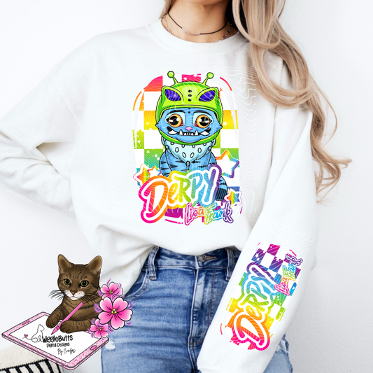 Anime Hunter Girls Soda Boys Blue Cat PNG Design and Matching PNG Sleeve Design