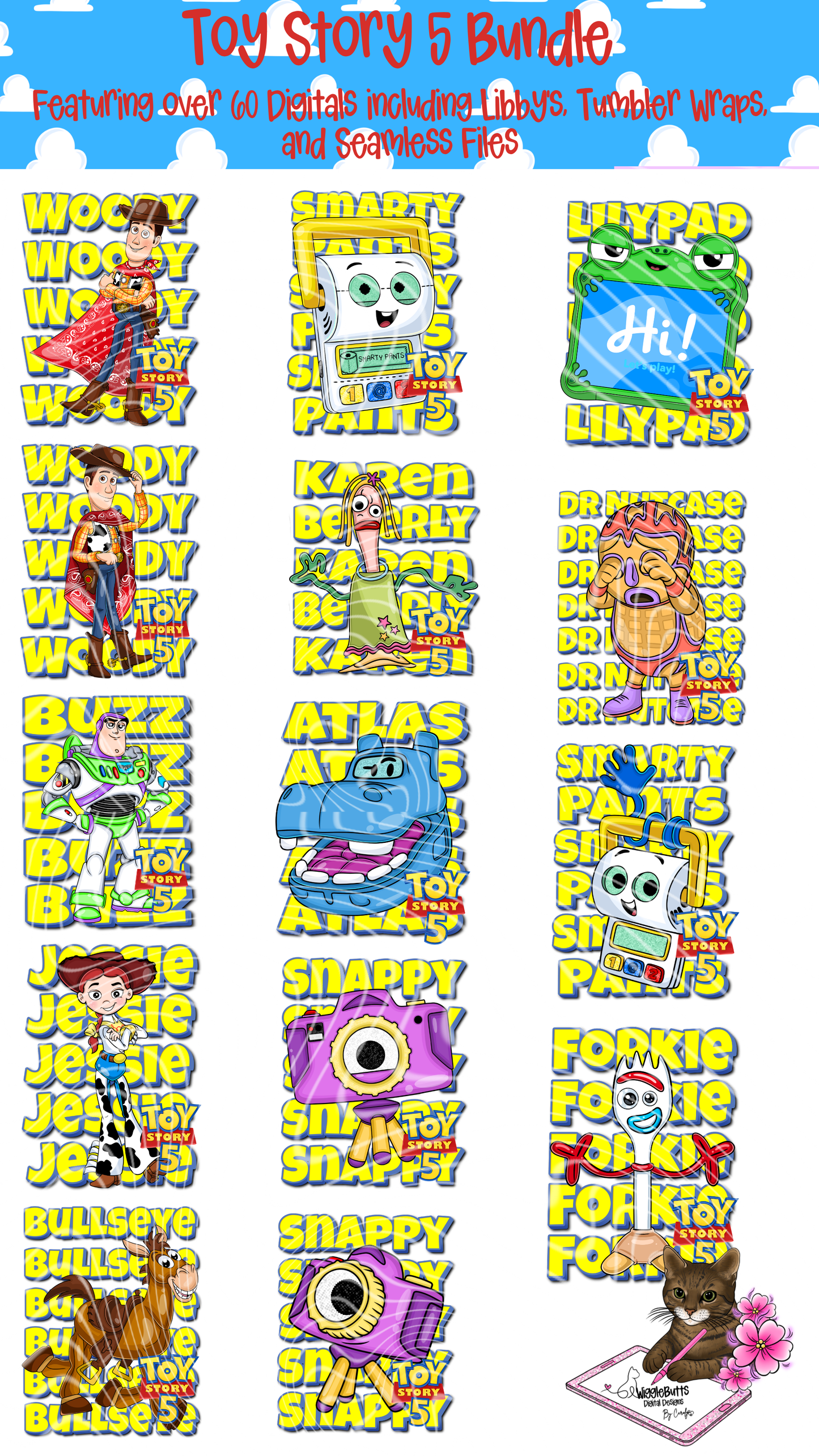 Toys Number 5 Solo PNG Design Bundle