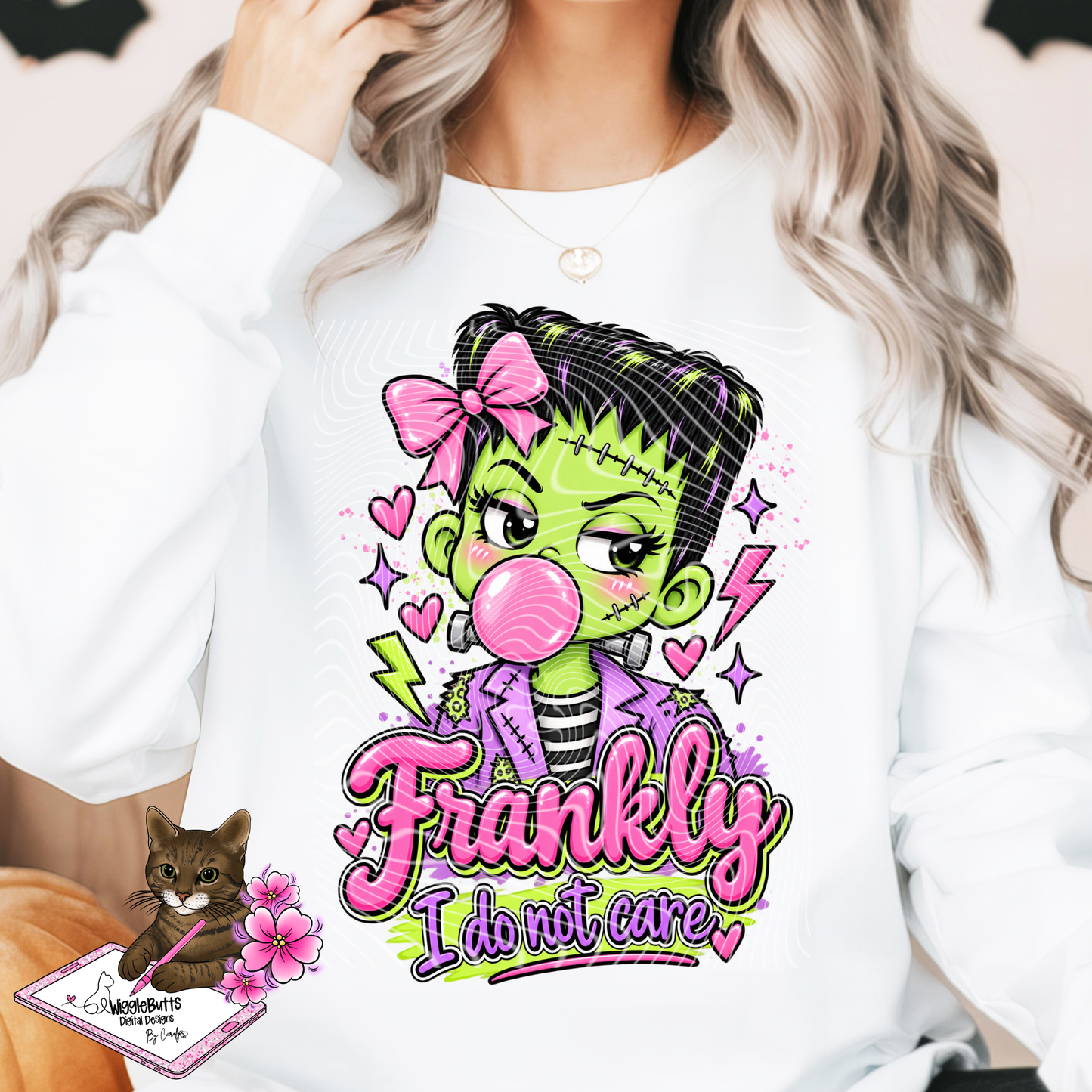 Girlie Frankenstein Halloween PNG Design