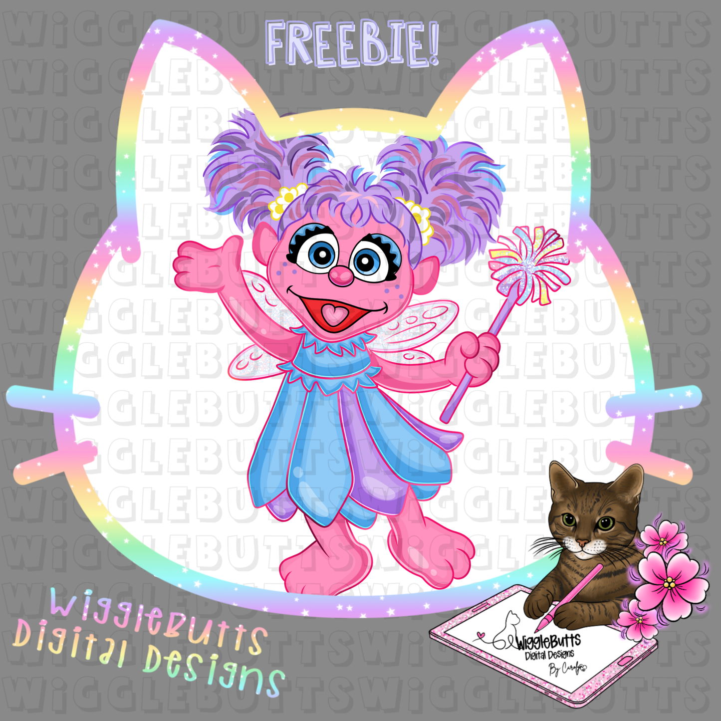 Retro 80s 90s Pink Puppet ClipArt Piece