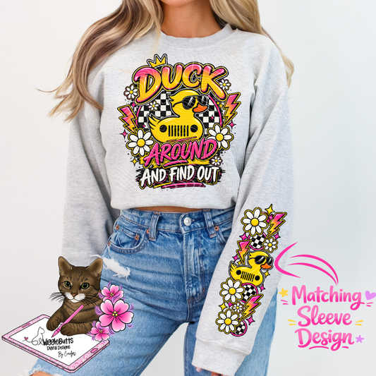 Off Road Ducks Duck Around And Find Out PNG Design and Matching PNG Sleeve Design