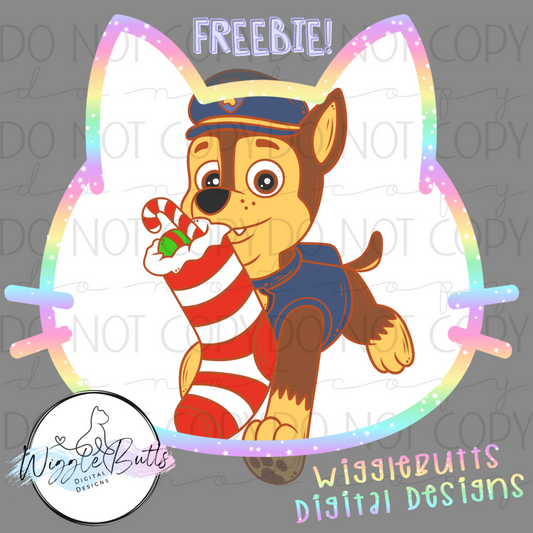 Dog Puppies Patrol Christmas ClipArt Piece