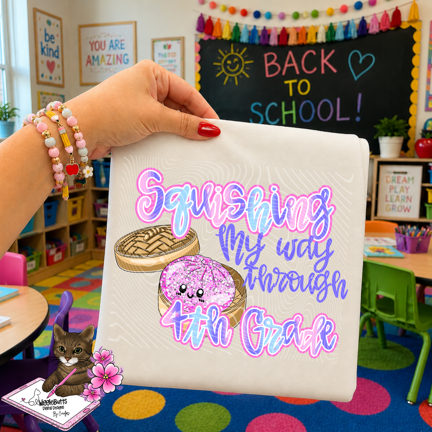 Back to School Squishing My Way Through Grade Levels Teacher Design Bundle
