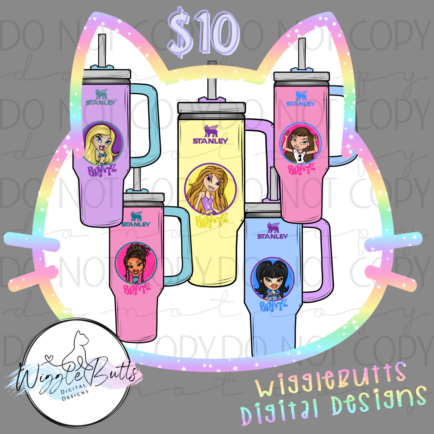 Bratty Girls Boujee Cups ClipArt Bundle