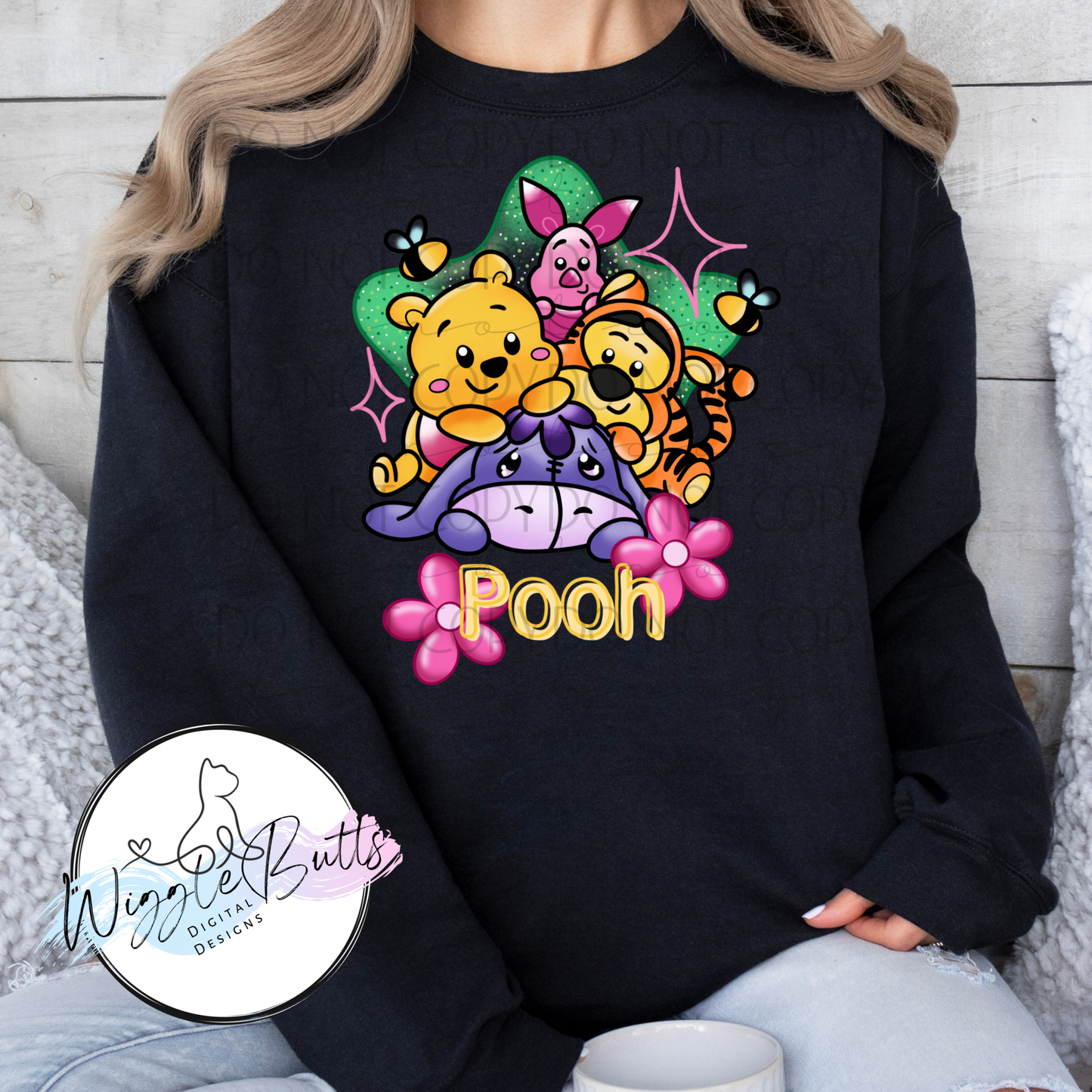 Honey Bear and Friends Colorful PNG Design