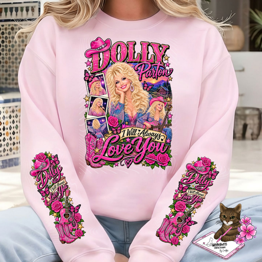 Country Music Singer Always Love You PNG Design and Matching PNG Sleeve Design