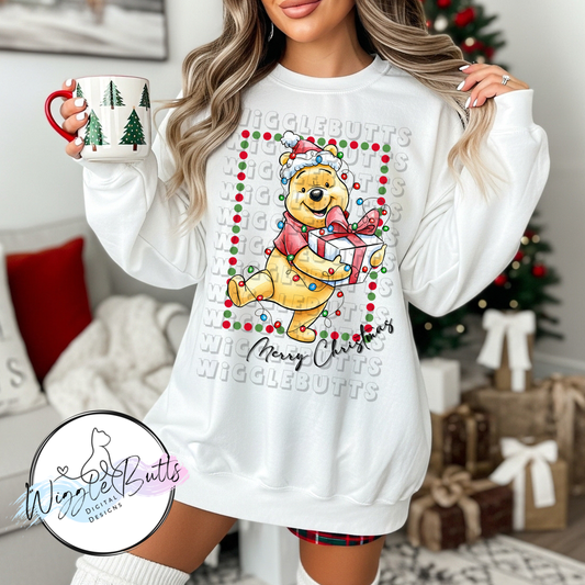 Honey Bear Christmas PNG Design
