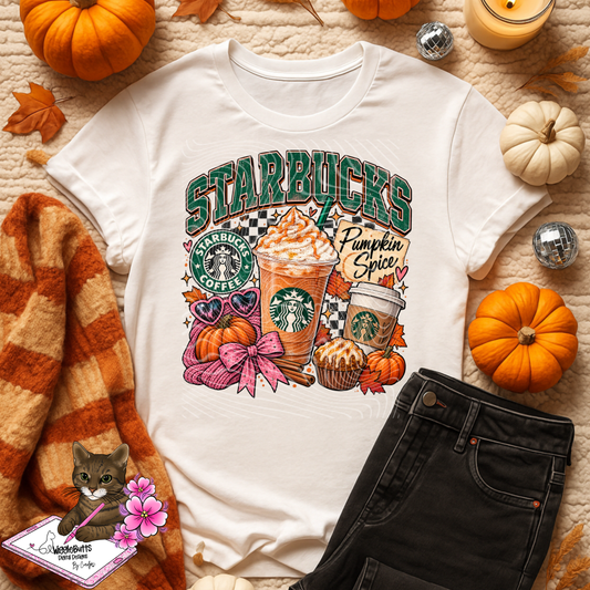 Coffee Lovers Green Pumpkin Spice Fall PNG Design