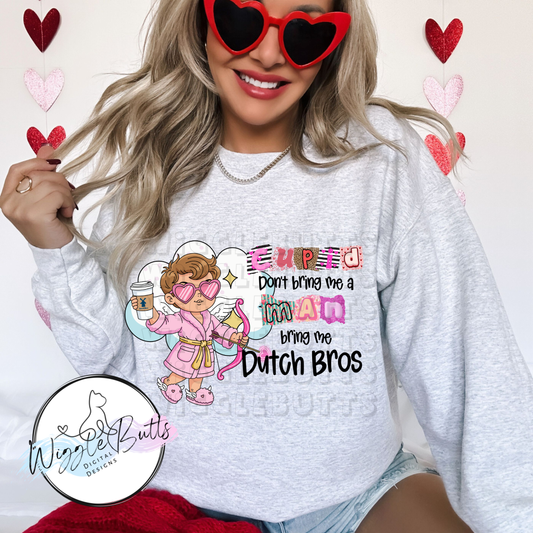 Coffee Lovers Bros Cupid Valentine's day PNG Design