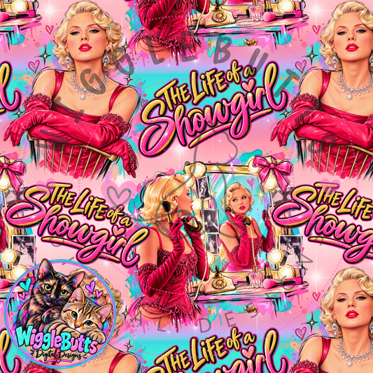 Pop Singer Country Singer Show Girl Seamless File PNG Design