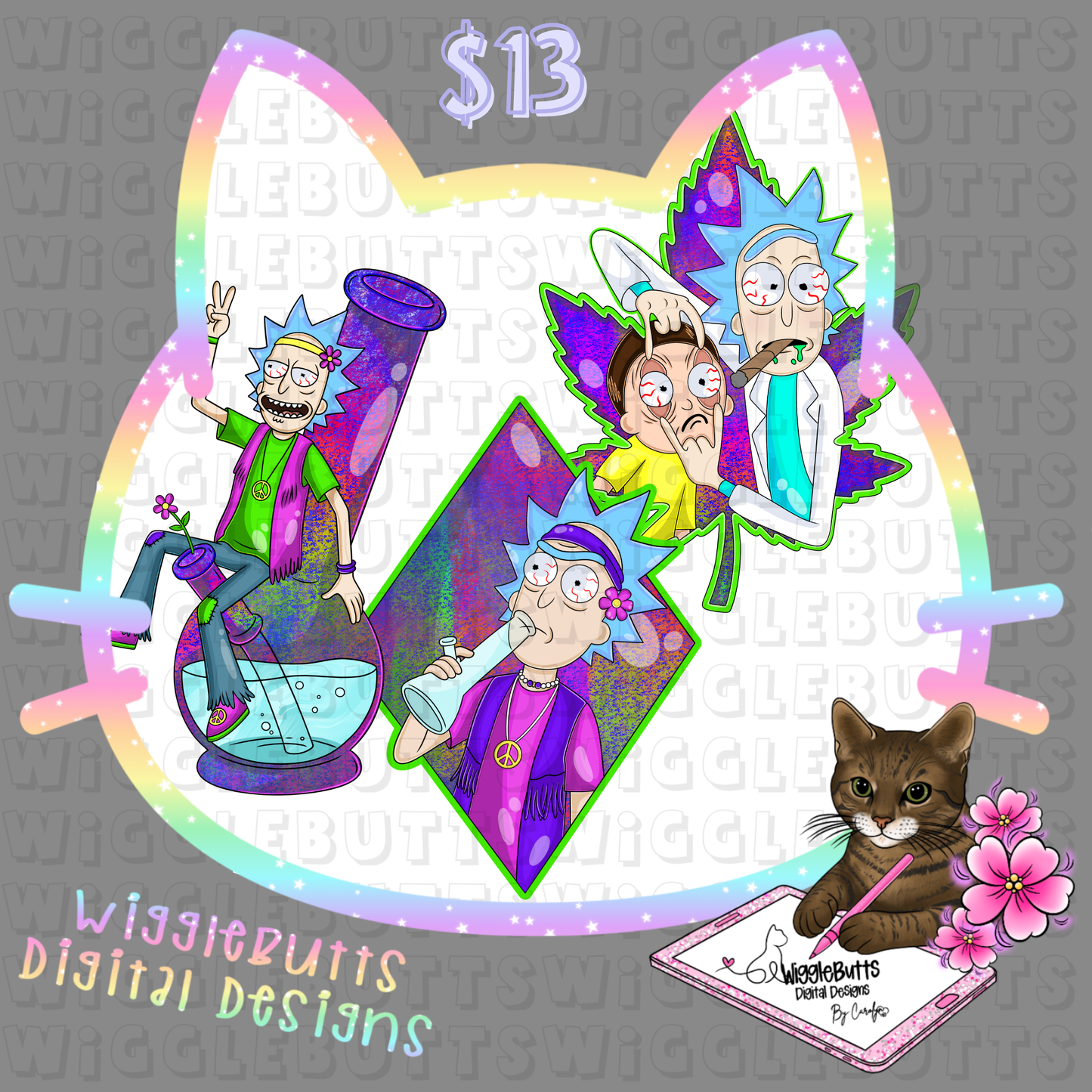 R&M 420 Weed Smoker ClipArt Bundle