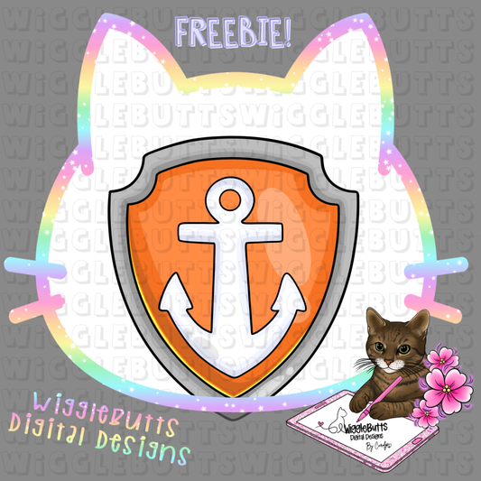 Dog Paws Shield Orange anchor