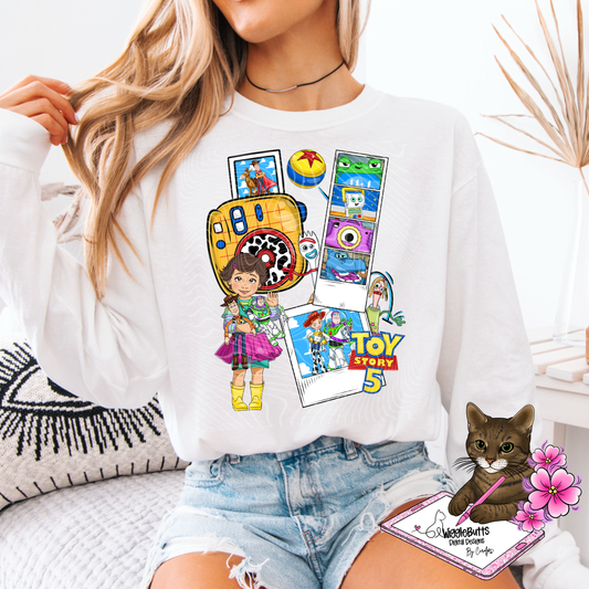 Toys Number 5 Polaroid PNG Design
