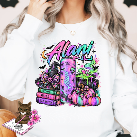 Energy Drink Witch Halloween Spooky PNG Design