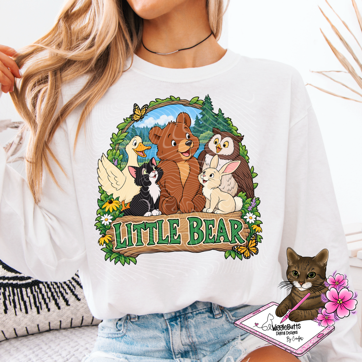 Retro Brown Bear PNG Design