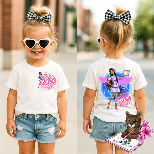 Blonde Doll Autism PNG Design and Matching PNG Pocket Design