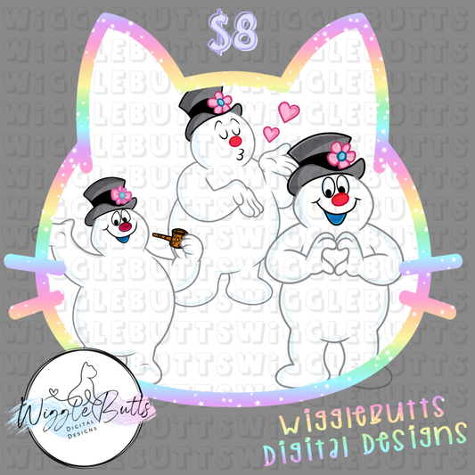 Christmas Snowman ClipArt Bundle