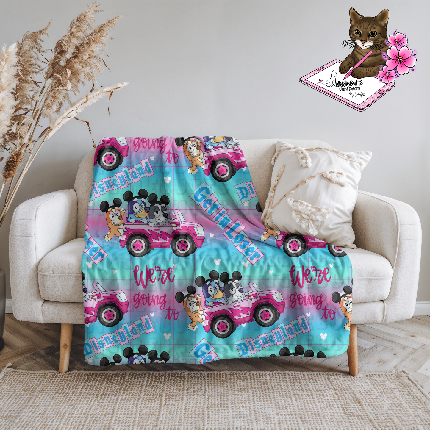 Blue Dog Puppies Goes to Castle Solo Design Bundle