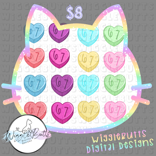 6-7 Valentine's Day Conversation Hearts ClipArt Bundle