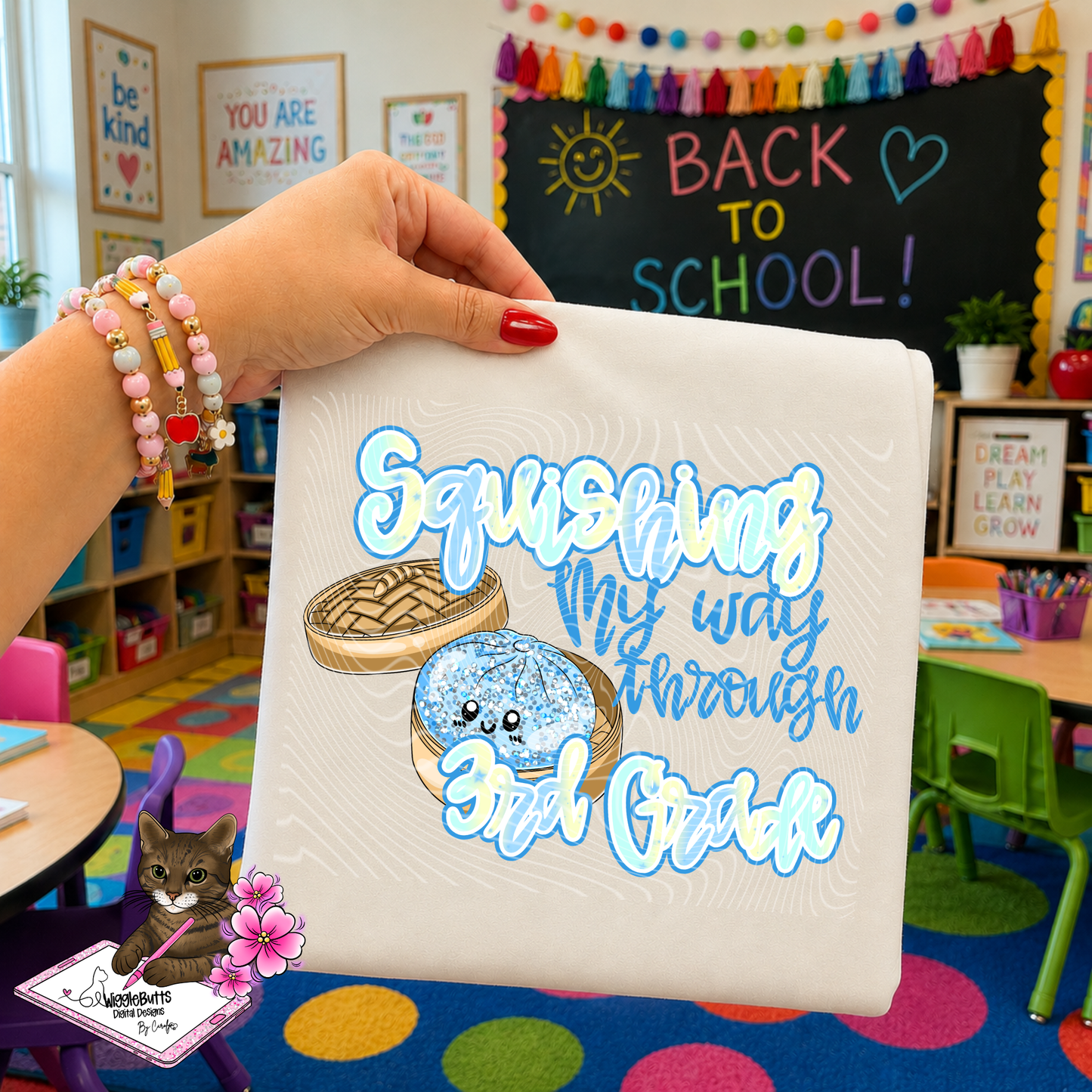 Back to School Squishing My Way Through Grade Levels Teacher Design Bundle