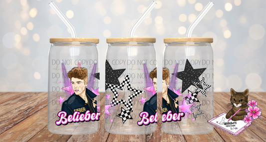 Pop Star 16oz Cup/Jar Wrap PNG Design