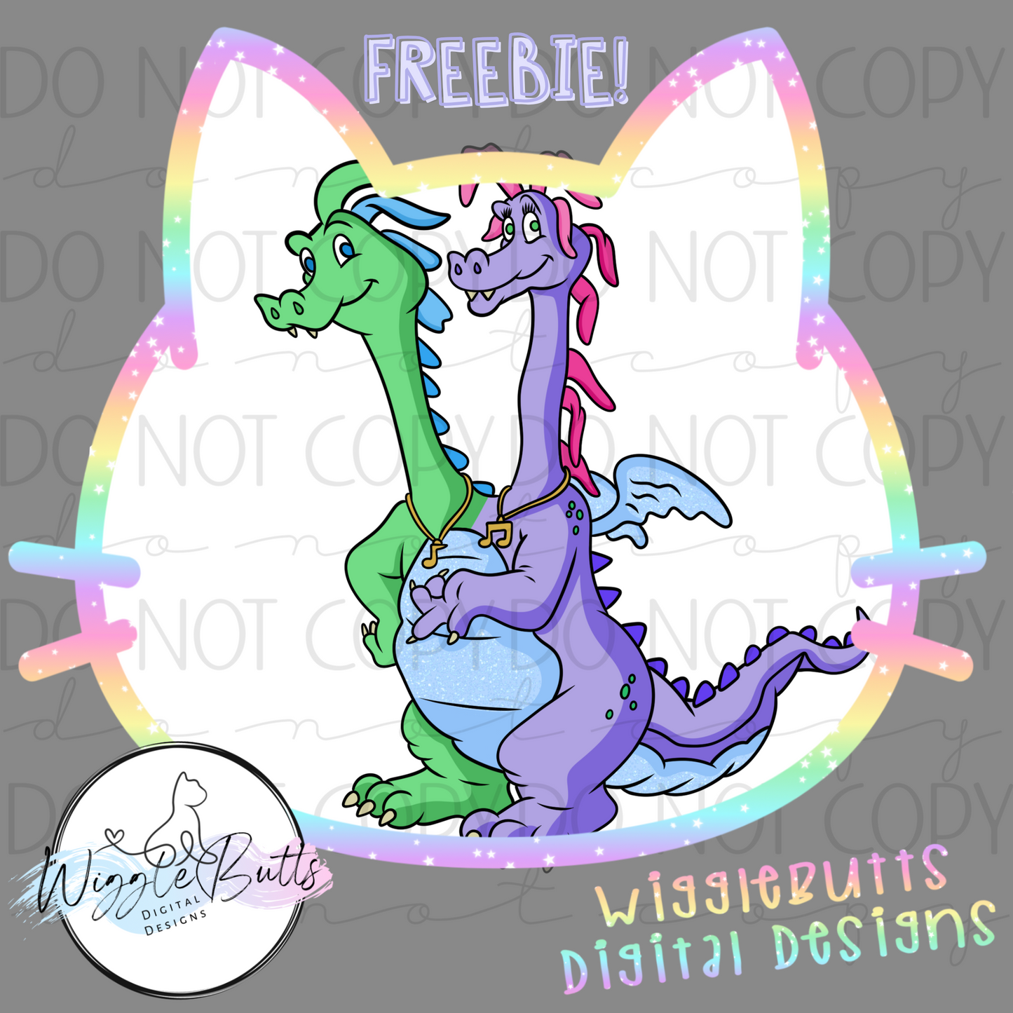 Old School Dragons ClipArt Piece