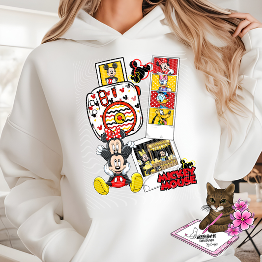 Mouse and Friends Polaroid PNG Design