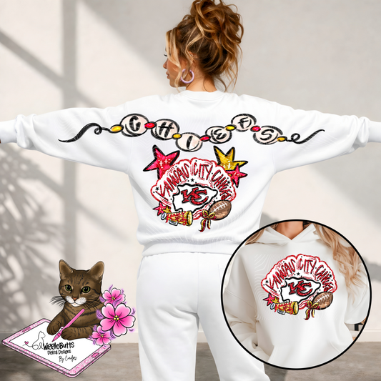 Sports Football Red Yellow PNG Design and Matching Back/Shoulder PNG Design
