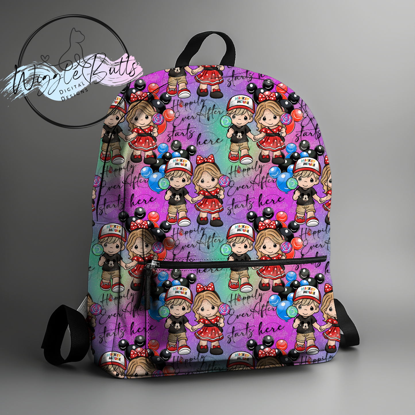 Precious Children Mouse and Friends Multicolor Sparkle Seamless File