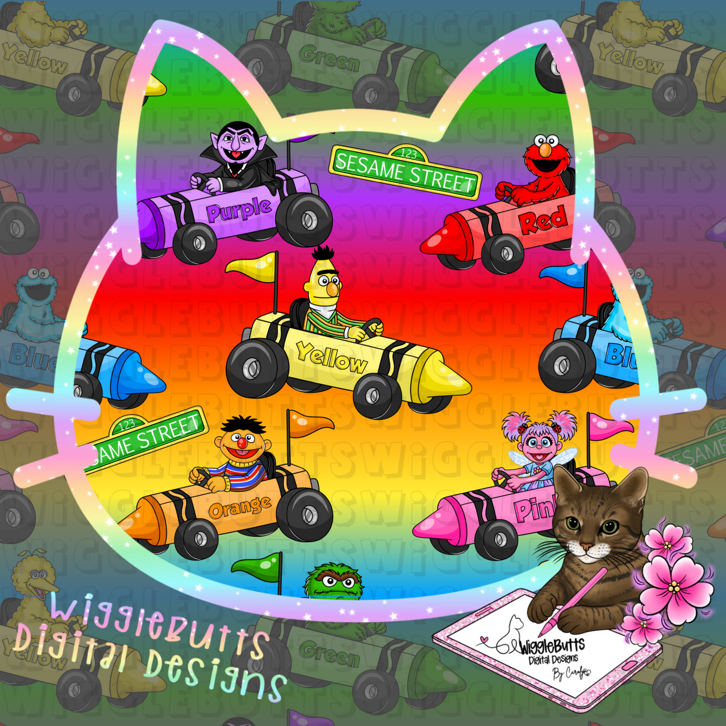 Old School Retro SS Street Kids Crayon Go Karts Solo Design Bundle