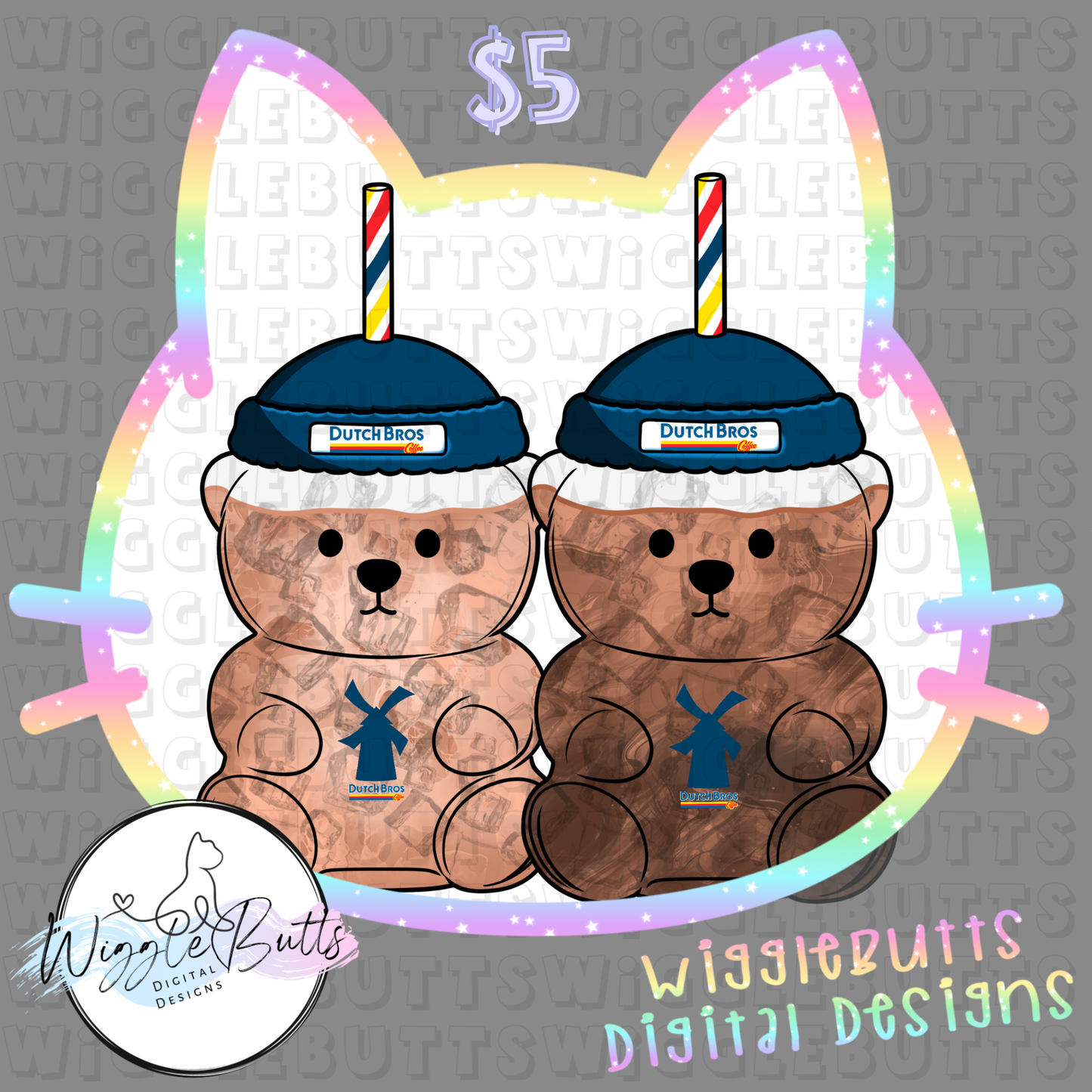 Coffee Bear Cups ClipArt Bundle