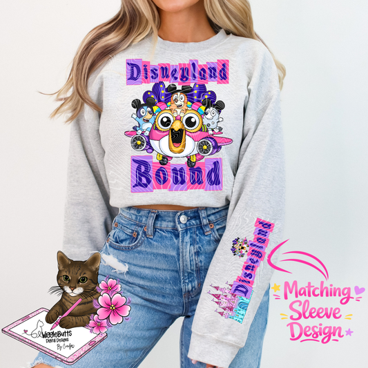 Bluey Dog Puppies Castle Bound PNG Design and Matching PNG Sleeve Design