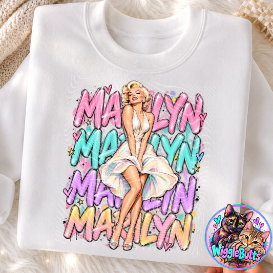 Blonde Movie Star Pastel PNG Design