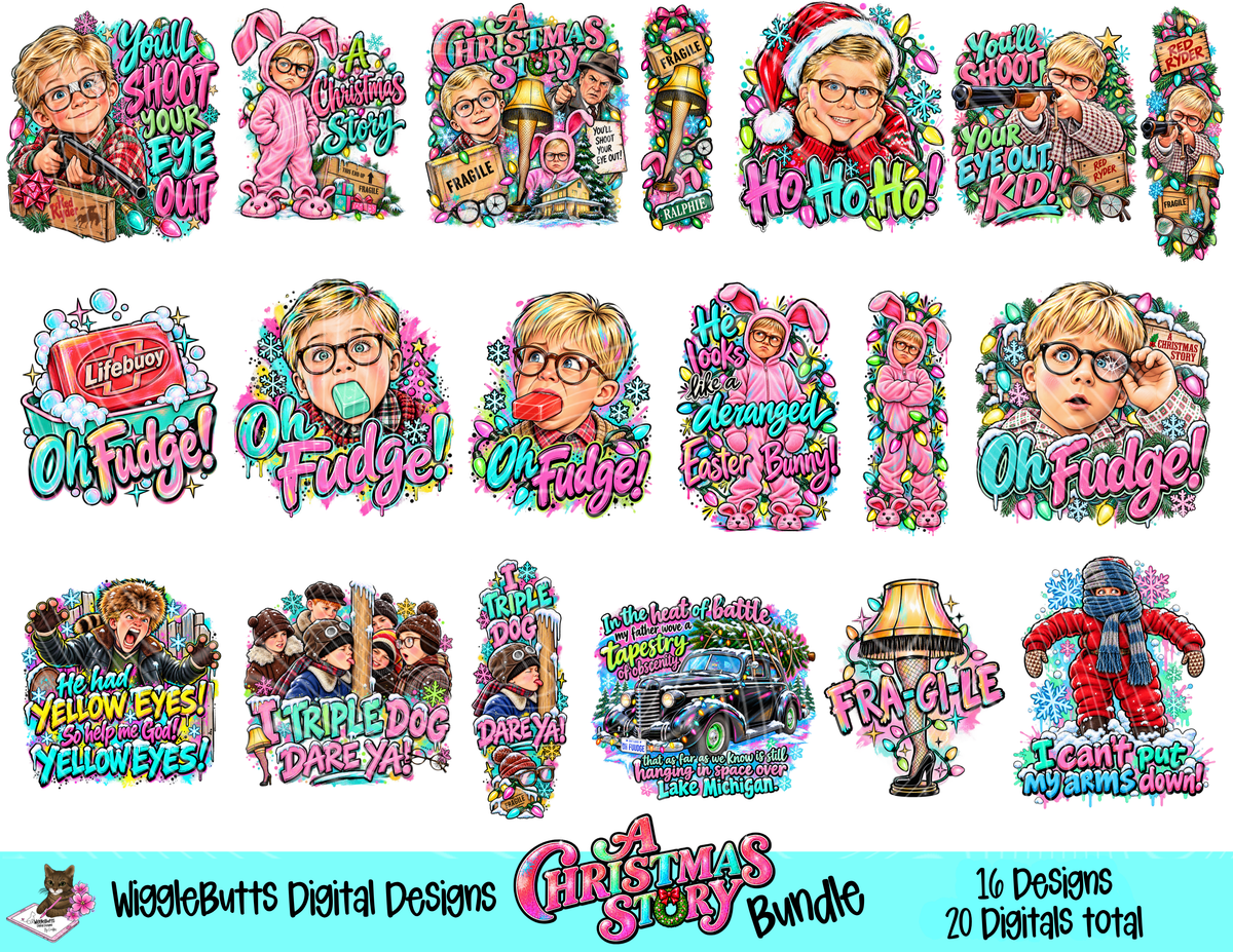 A Christmas Movie PNG Solo Design Bundle