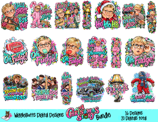A Christmas Movie PNG Solo Design Bundle