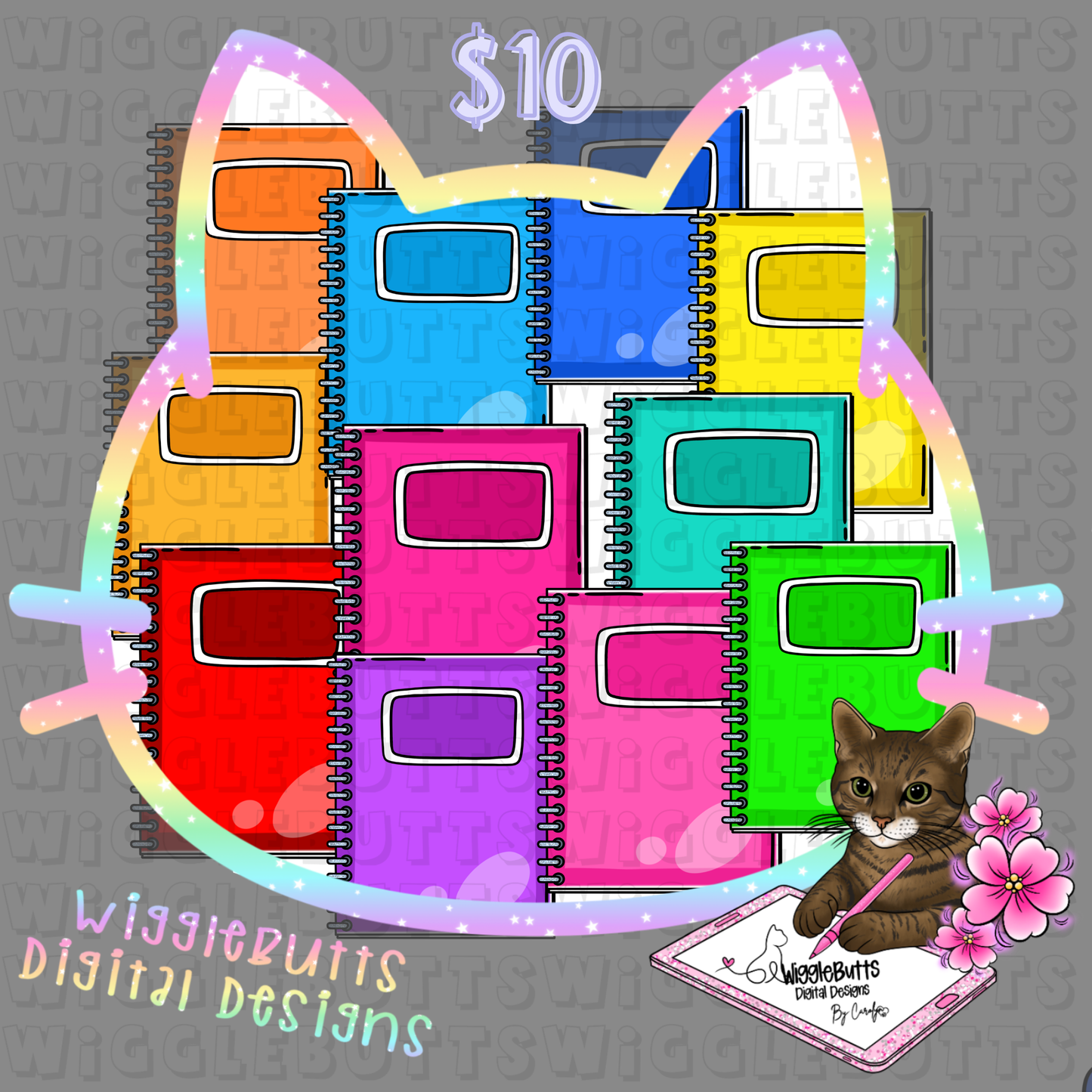 Back to School Supplies Crayons Pencils Scissors Notebooks ClipArt Bundle