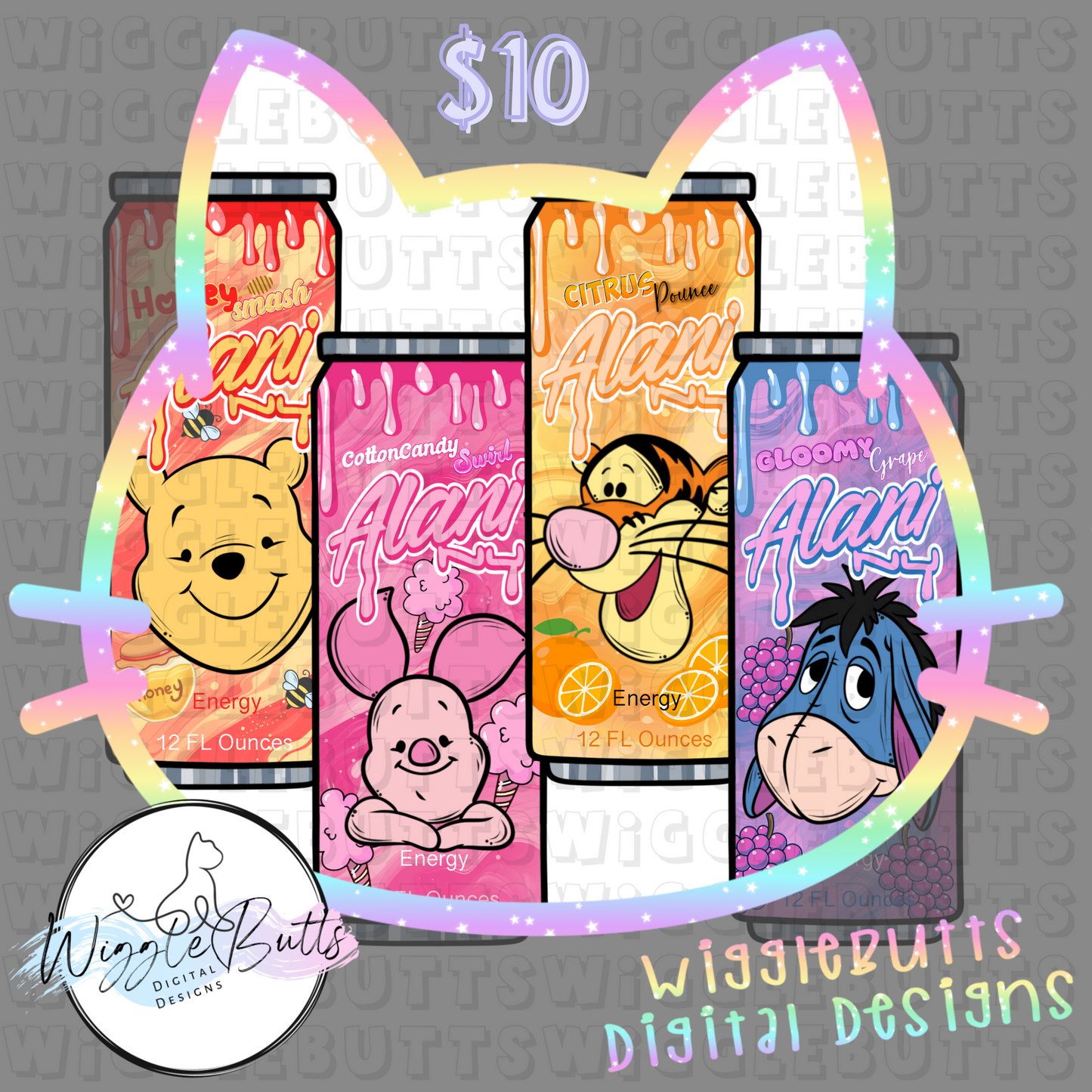 Honey Bear Energy Drinks ClipArt Bundle