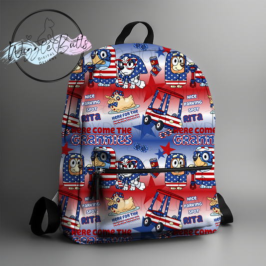 Dogs Puppy Grannies 4th of July Seamless file