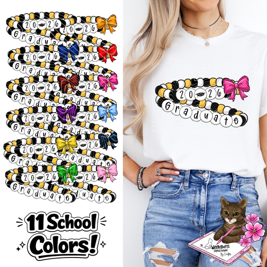 2026 Graduate Graduation Friendship Bracelet 12 Piece Design Bundle