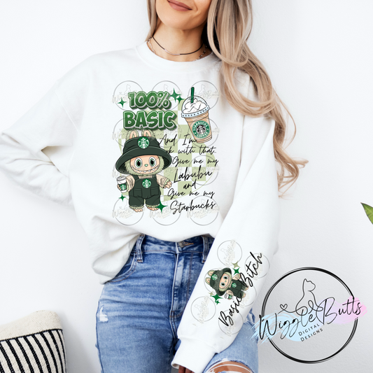 Little Monsters Coffee Basic Bitch PNG Design and Matching PNG Sleeve Design