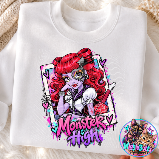 Monster Girls Polaroid PNG Design