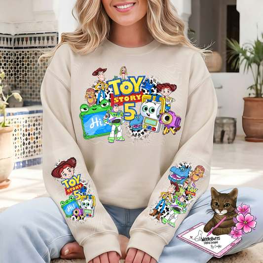 Toys Number 5 PNG Design and 2 Matching PNG Sleeve Designs