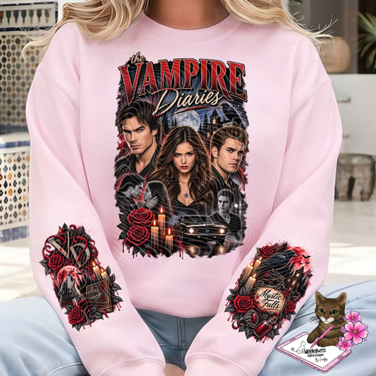 Vampire Retro Beautiful PNG Design and 2 Matching PNG Sleeve Designs