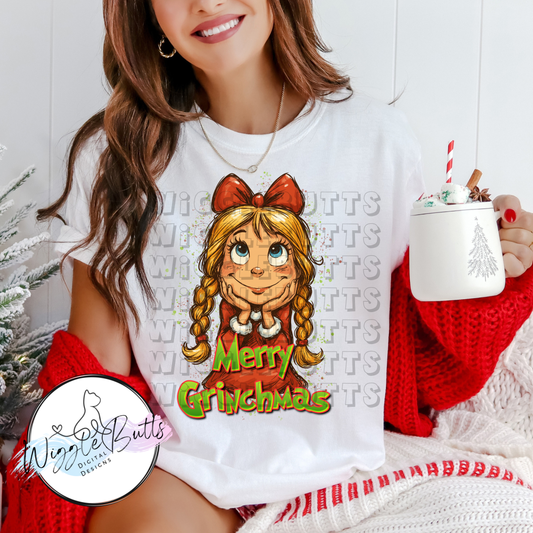 Green Guy CL Who Christmas PNG Design