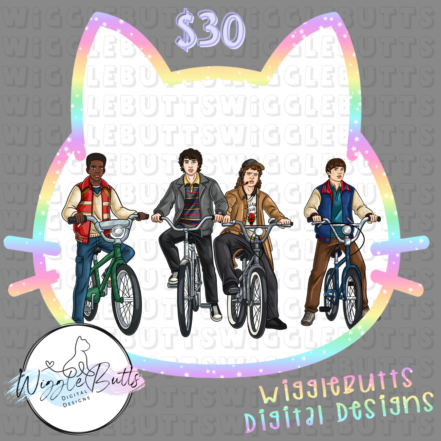 ST Strange Bikes Last Season 4 Piece Semi Exclusive ClipArt Bundle