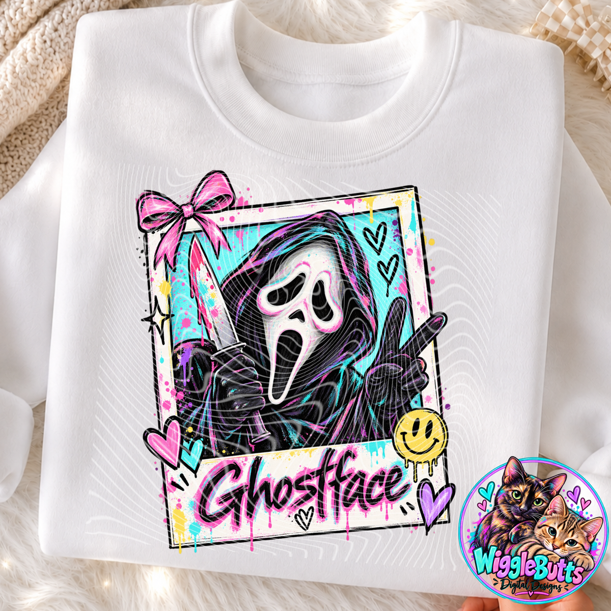 Horror Character Polaroid PNG Design