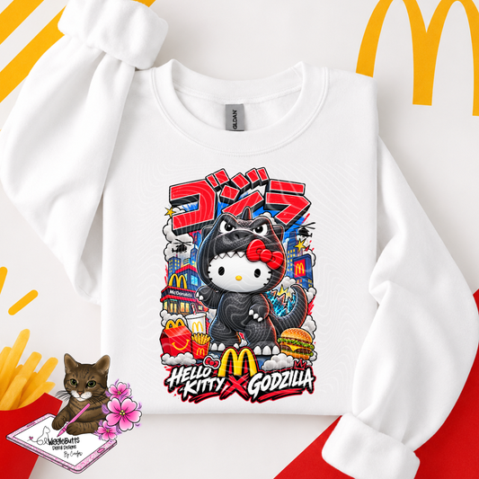 Kitty and Friends Fast Food PNG Design