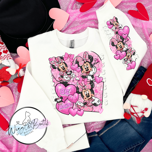 Mouse and Friends Valentine's Day PNG Design and Matching PNG Sleeve Design