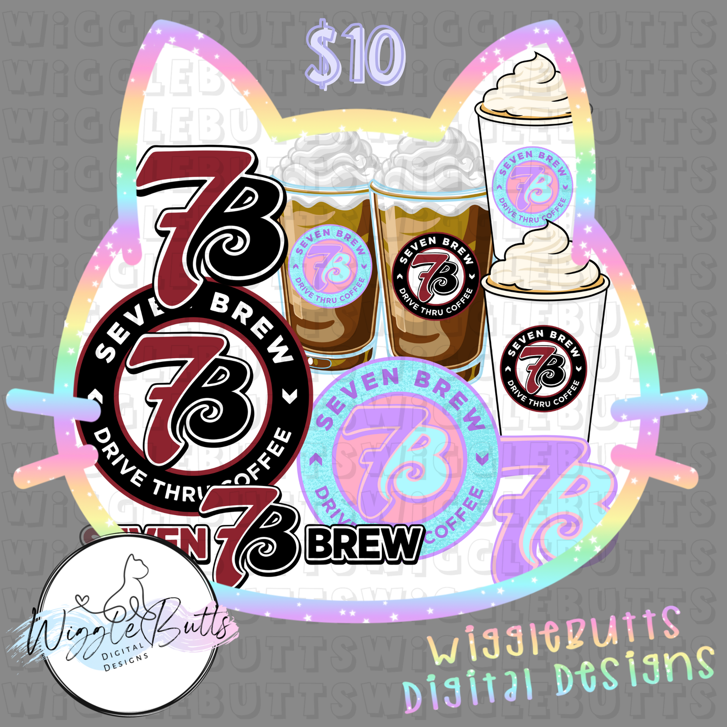 Coffee Lovers Logo and Cups ClipArt Bundle